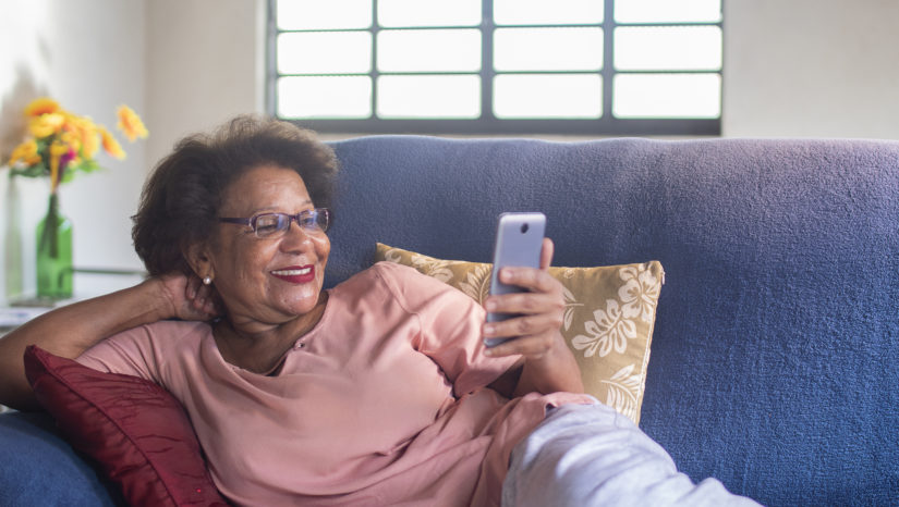 Woman with phone