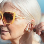 woman with hearing aid